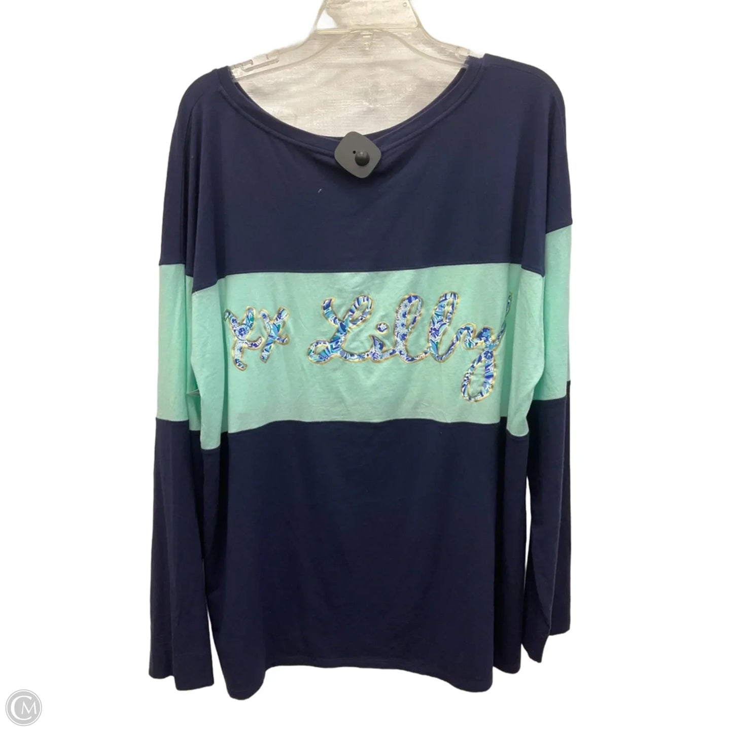 Top Long Sleeve Designer By Lilly Pulitzer In Blue, Size: Xl