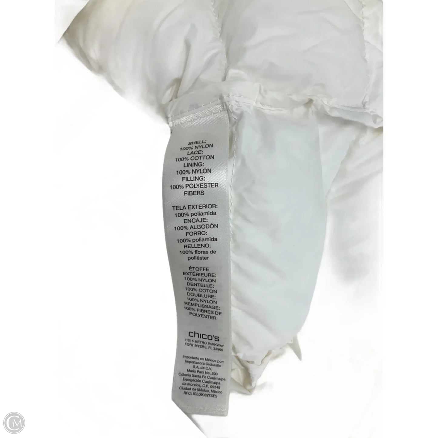 Coat Puffer & Quilted By Chicos In White, Size: Xl