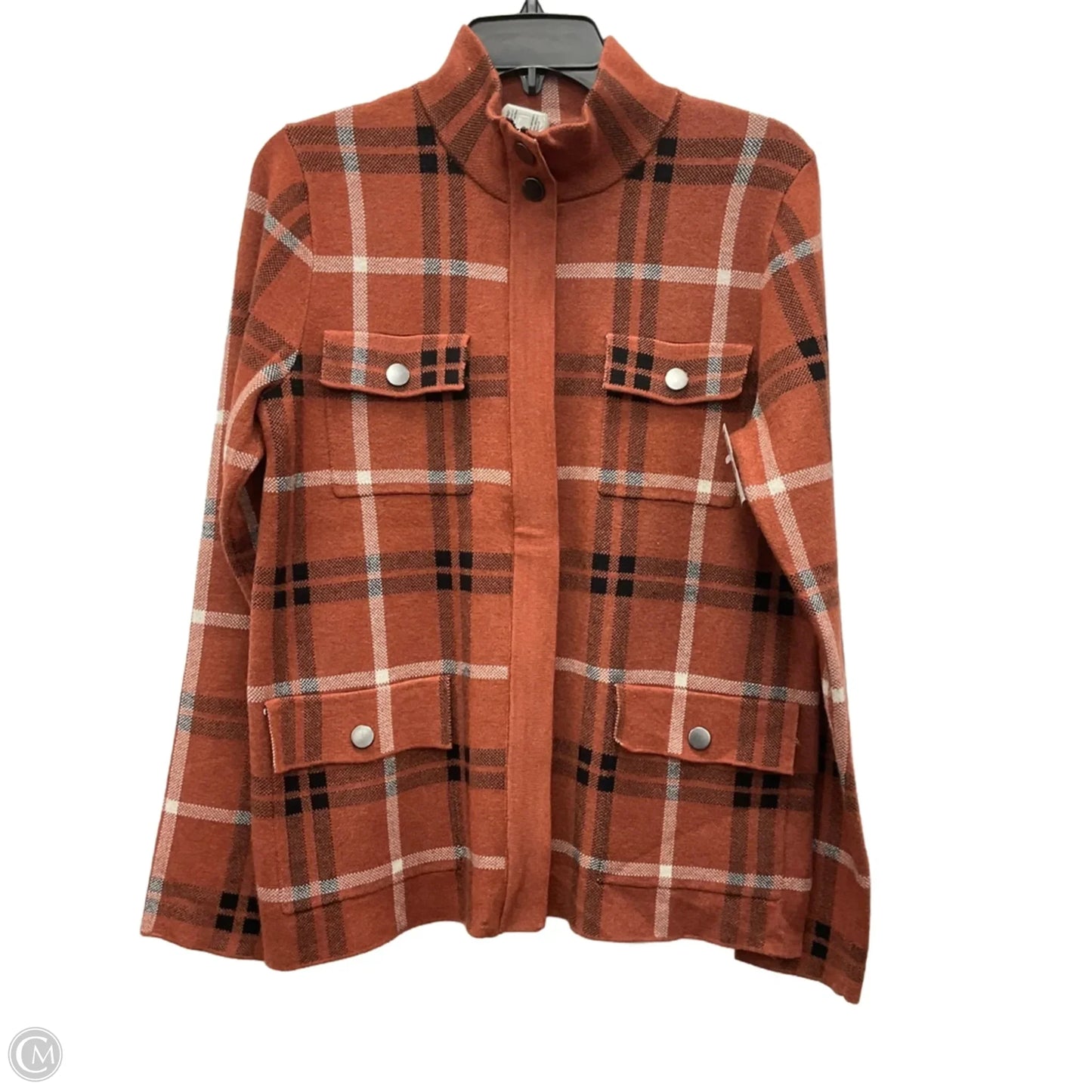 Cardigan By Joie In Plaid Pattern, Size: L