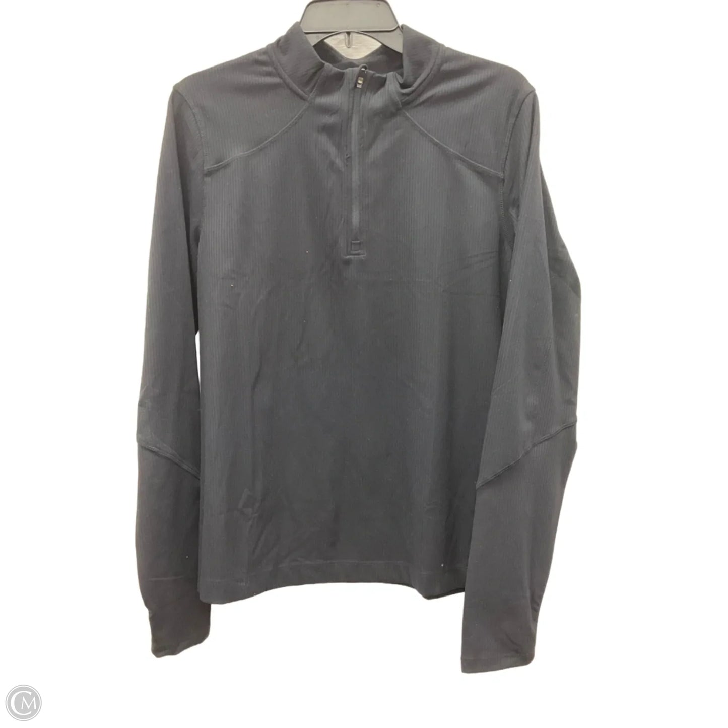 Athletic Top Long Sleeve Collar By Mondetta In Black, Size: Xl