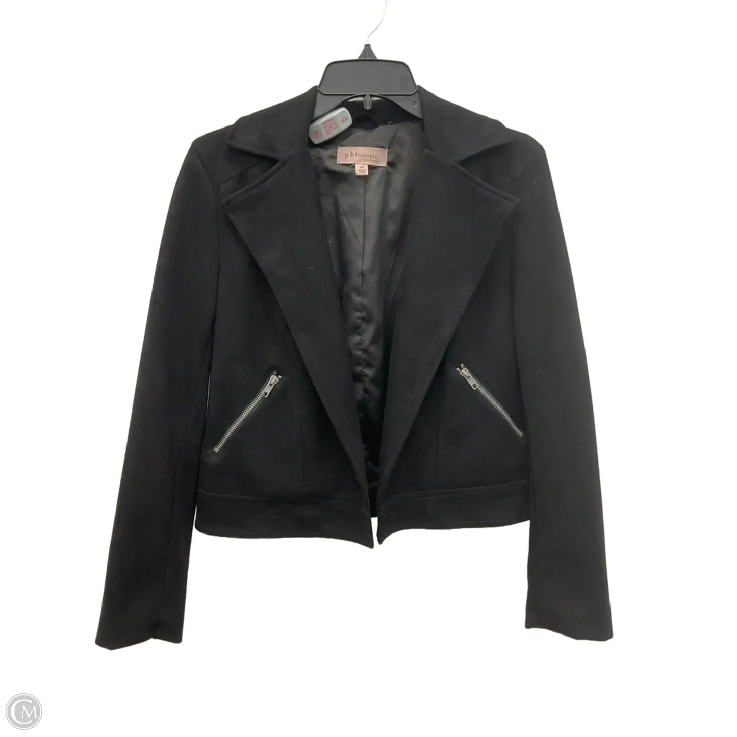 Blazer By Philosophy In Black, Size: Xs