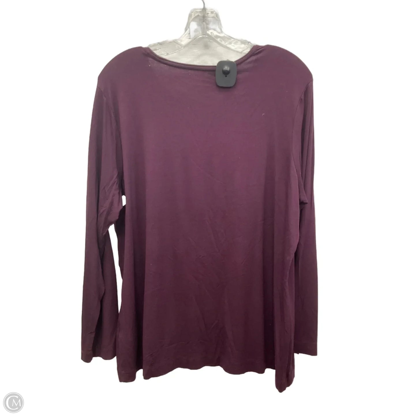 Top 3/4 Sleeve By Chicos In Maroon, Size: Xl