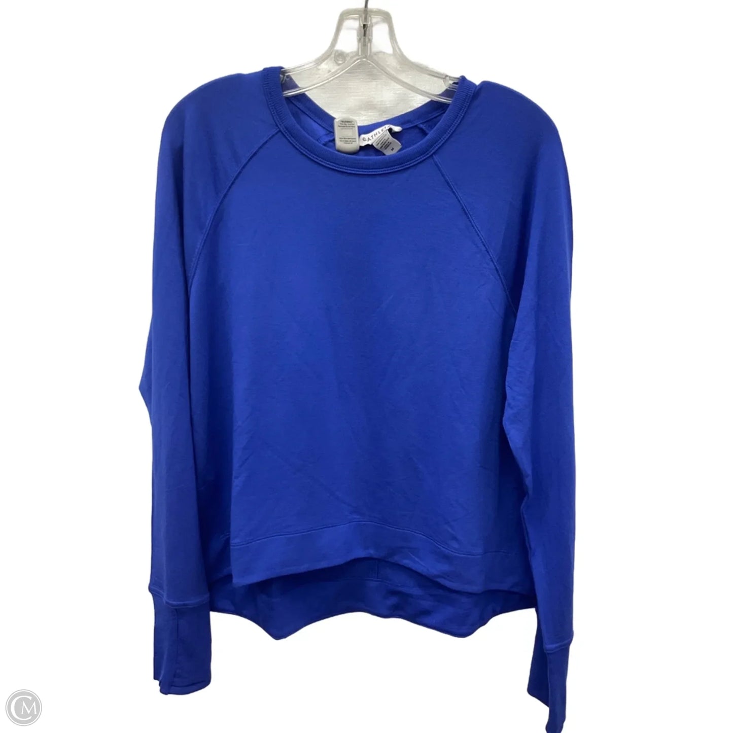 Athletic Top Long Sleeve Collar By Athleta In Blue, Size: M