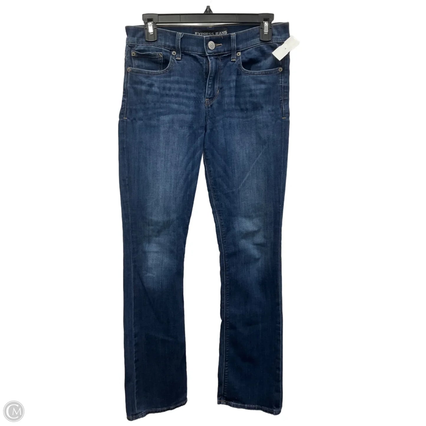 Jeans Straight By Express In Blue Denim, Size: 4
