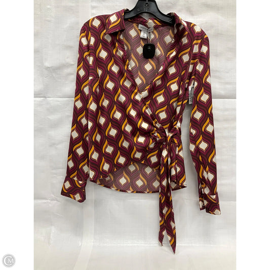 Blouse Long Sleeve By Cupcakes And Cashmere In Multi-colored, Size: S