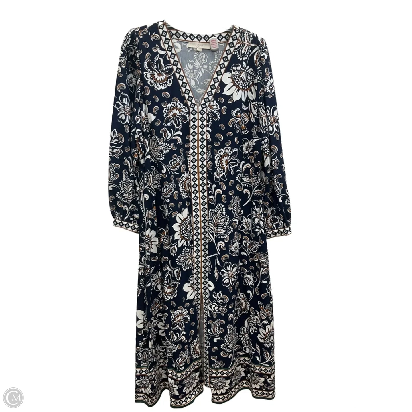 Dress Casual Maxi By Loft In Blue, Size: 16