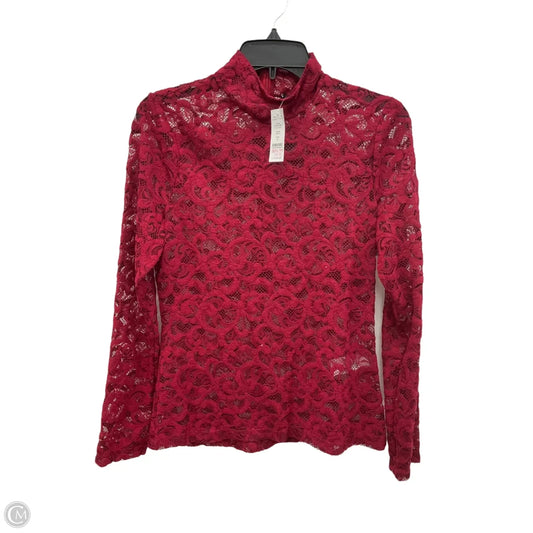Top Long Sleeve By White House Black Market In Red, Size: S
