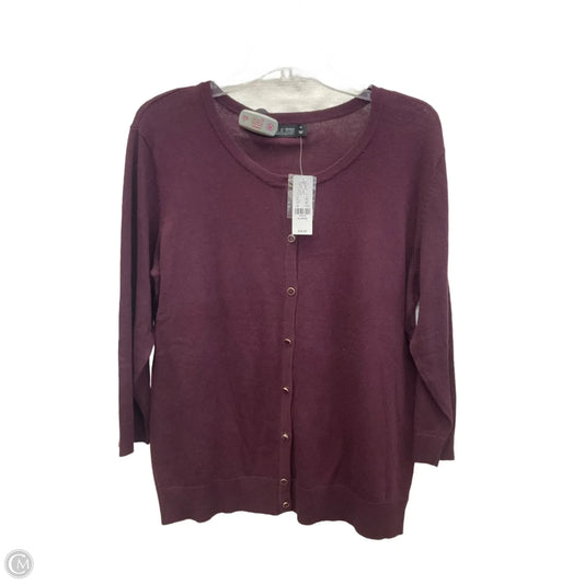 Cardigan By New York And Co In Maroon, Size: Xl