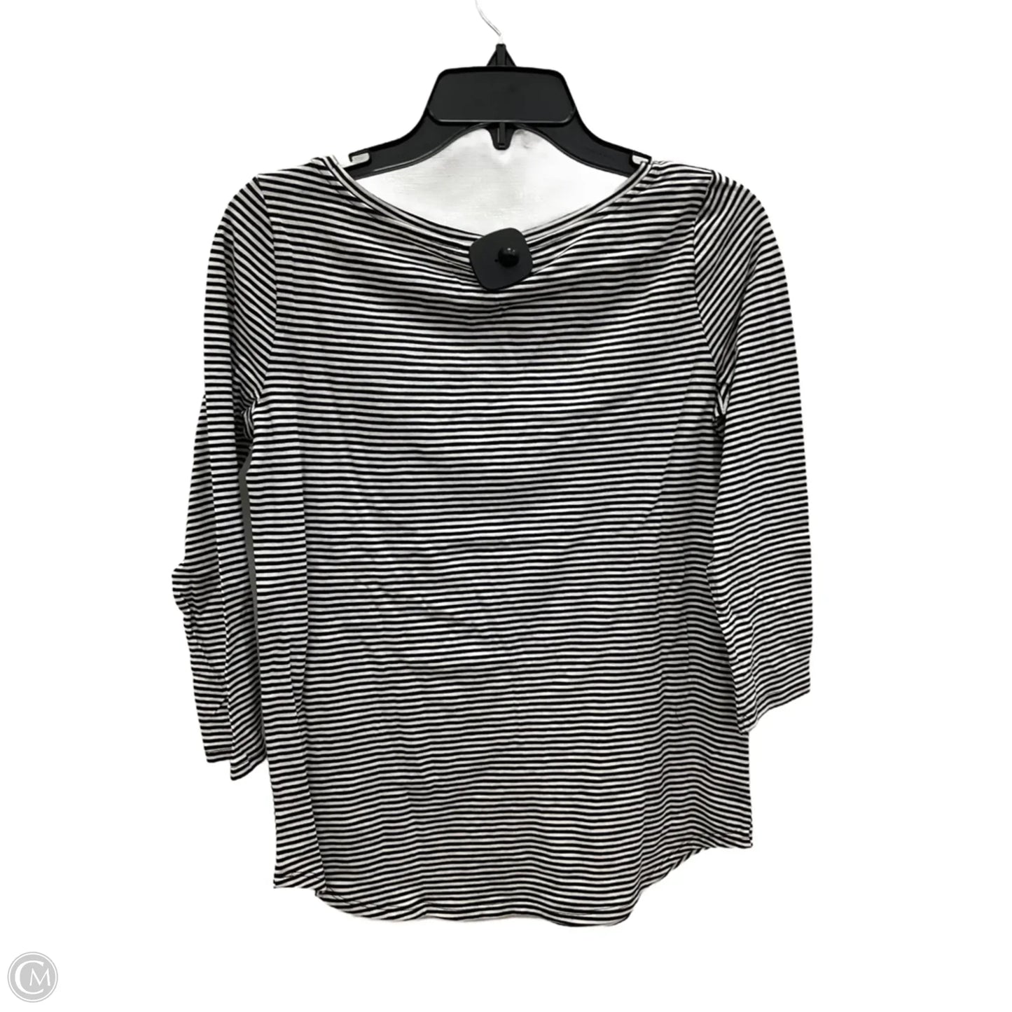 Top 3/4 Sleeve Basic By Loft In Striped Pattern, Size: S
