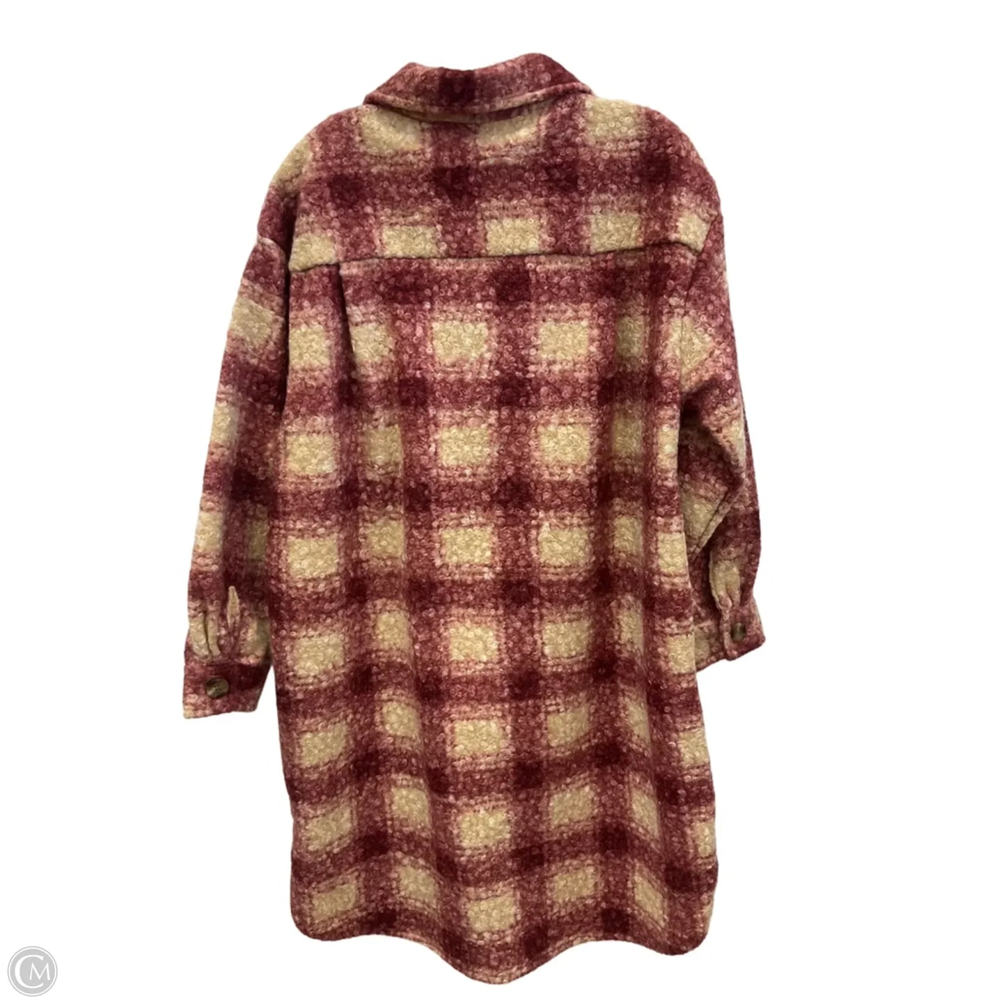 Jacket Shirt By Grace + Karma In Pink, Size: L