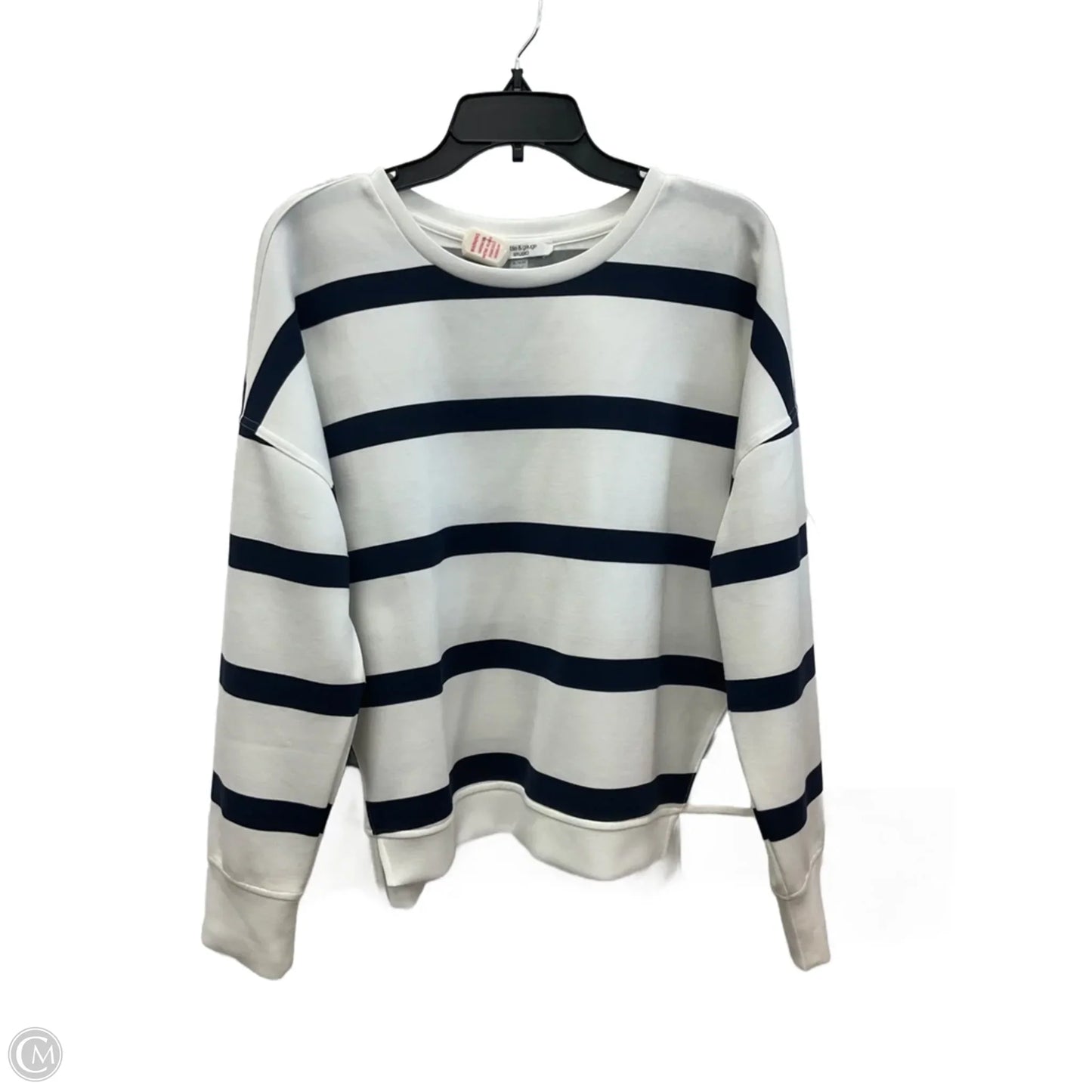 Top Long Sleeve By Cable And Gauge In Striped Pattern, Size: Xl