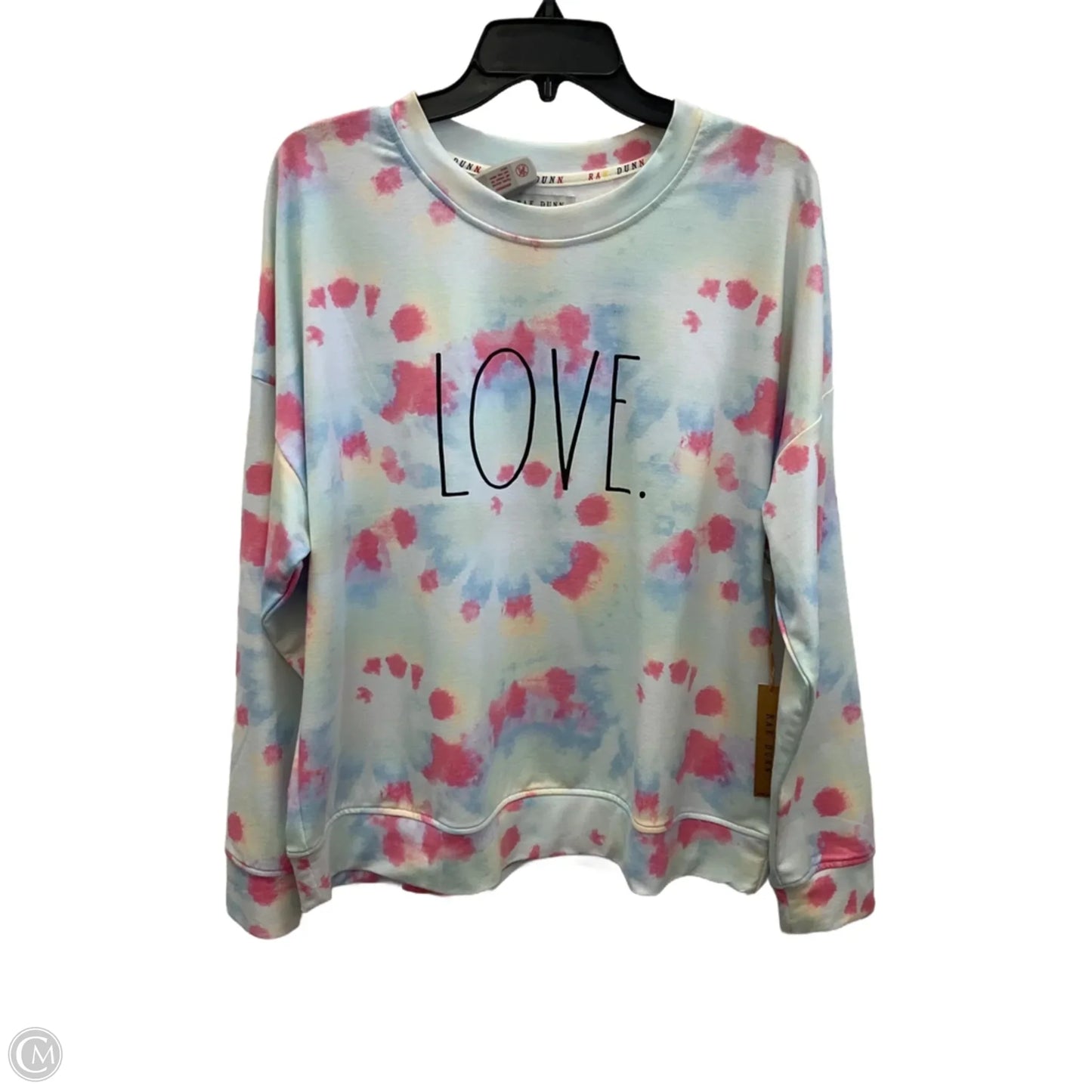 Sweatshirt Collar By Rae Dunn In Tie Dye Print, Size: L
