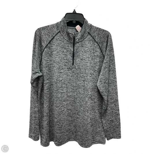 Athletic Top Long Sleeve Collar By Under Armour In Black, Size: L