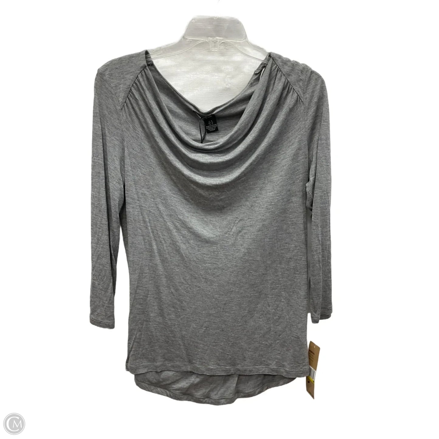 Top Long Sleeve By Dkny In Grey, Size: M