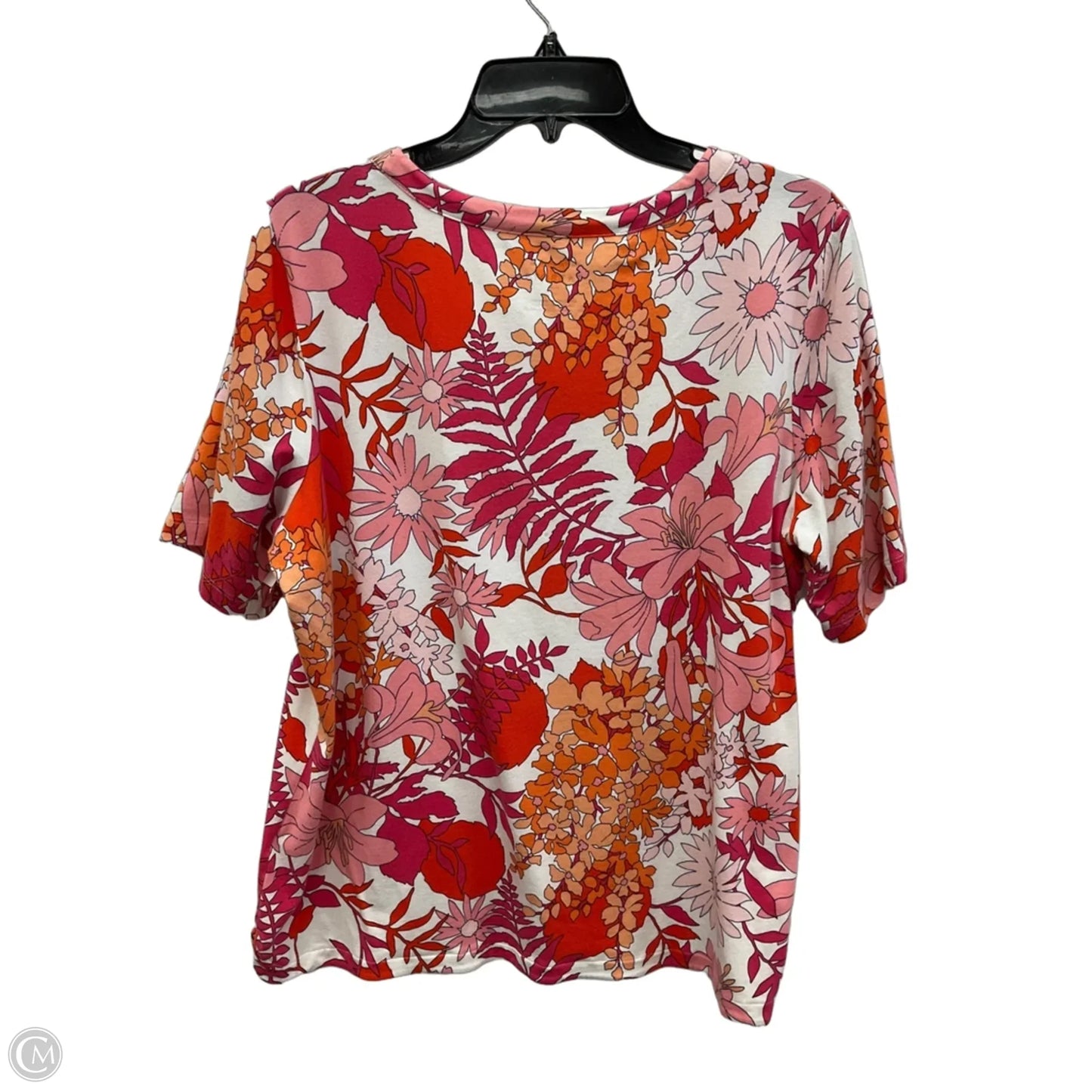 Top Short Sleeve Basic By Talbots In Pink, Size: 1x