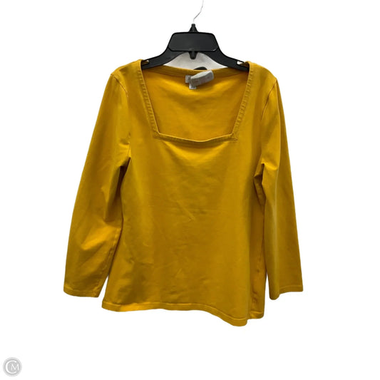 Top 3/4 Sleeve By J. Crew In Yellow, Size: M