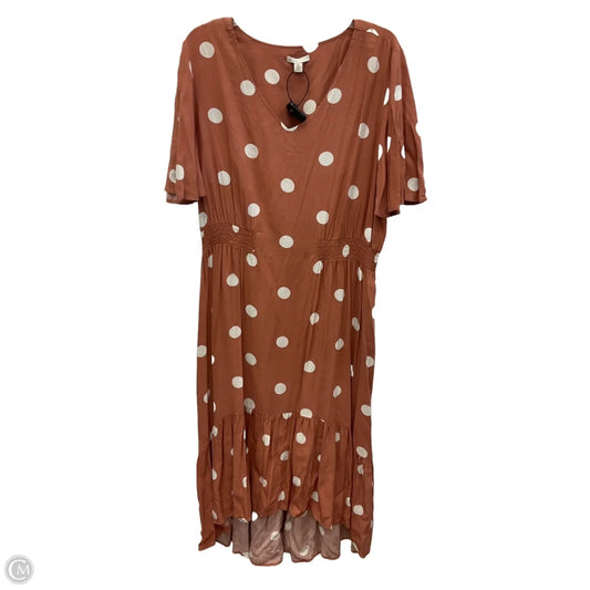 Dress Casual Maxi By C Est. 1946 In Polkadot Pattern, Size: Xl
