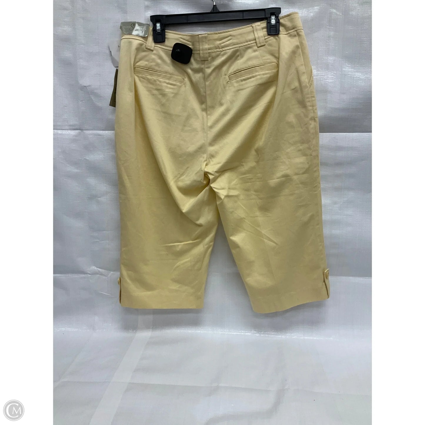 Capris By Studio Works In Yellow, Size: 14p