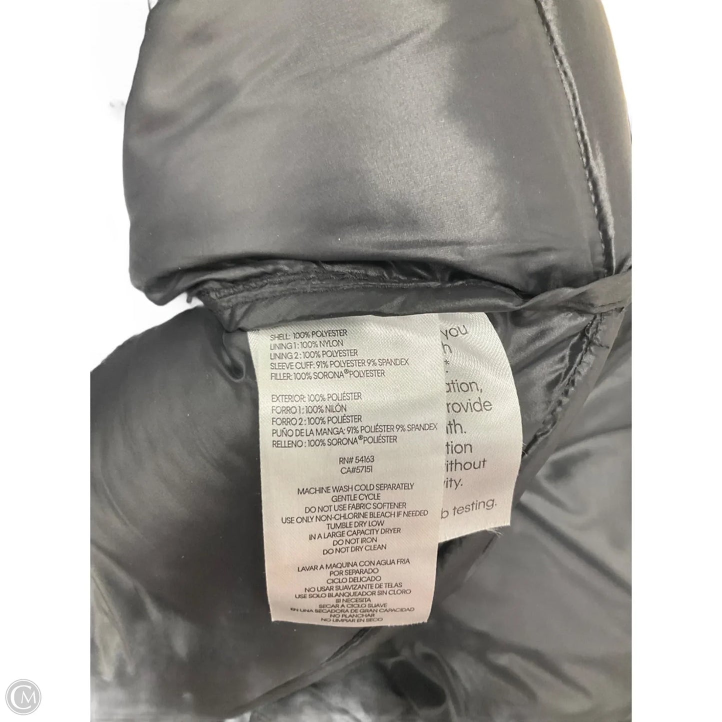 Coat Puffer & Quilted By Dkny In Black, Size: Xl