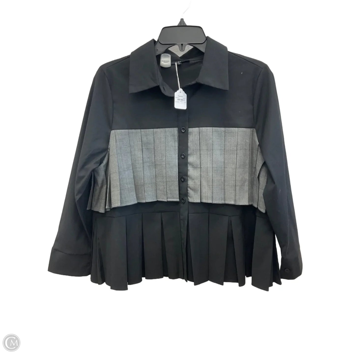 Blouse Long Sleeve By Clothes Mentor In Black, Size: S