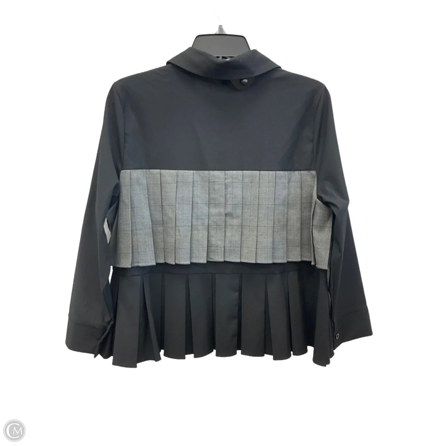 Blouse Long Sleeve By Clothes Mentor In Black, Size: S