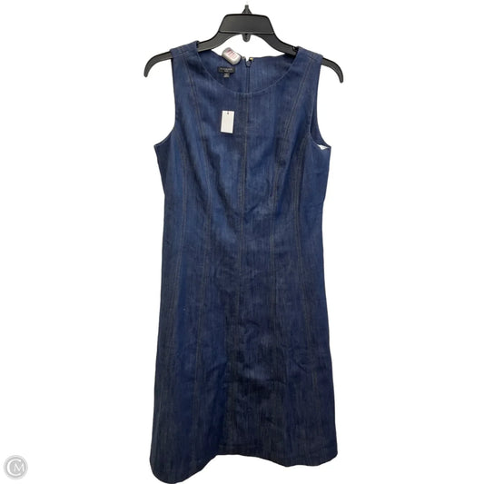 Dress Casual Midi By Talbots In Blue Denim, Size: 4