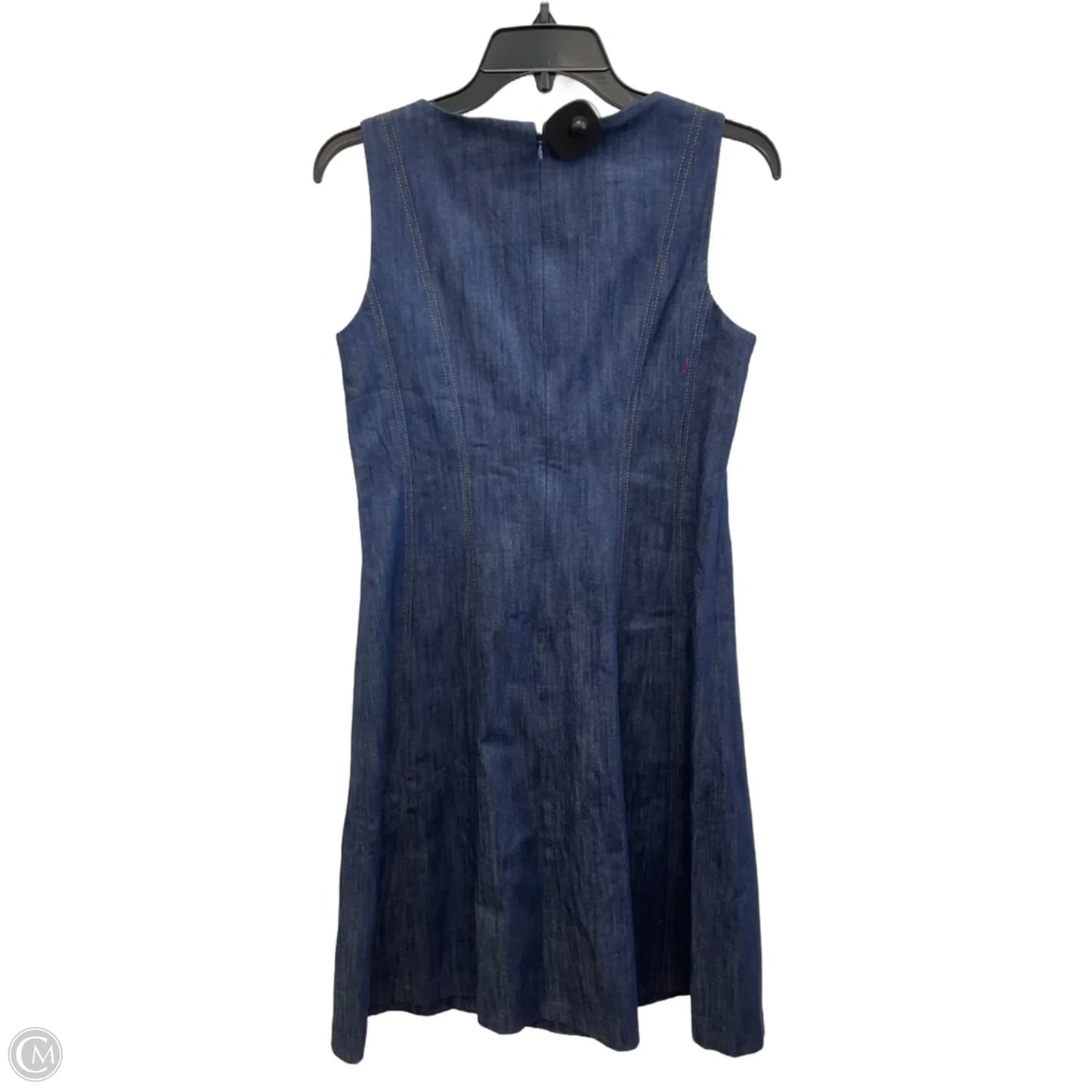 Dress Casual Midi By Talbots In Blue Denim, Size: 4