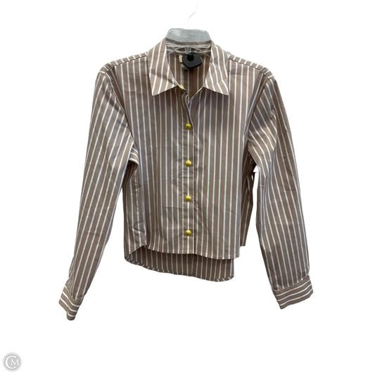 Blouse Long Sleeve By L Agence In Striped Pattern, Size: Sp