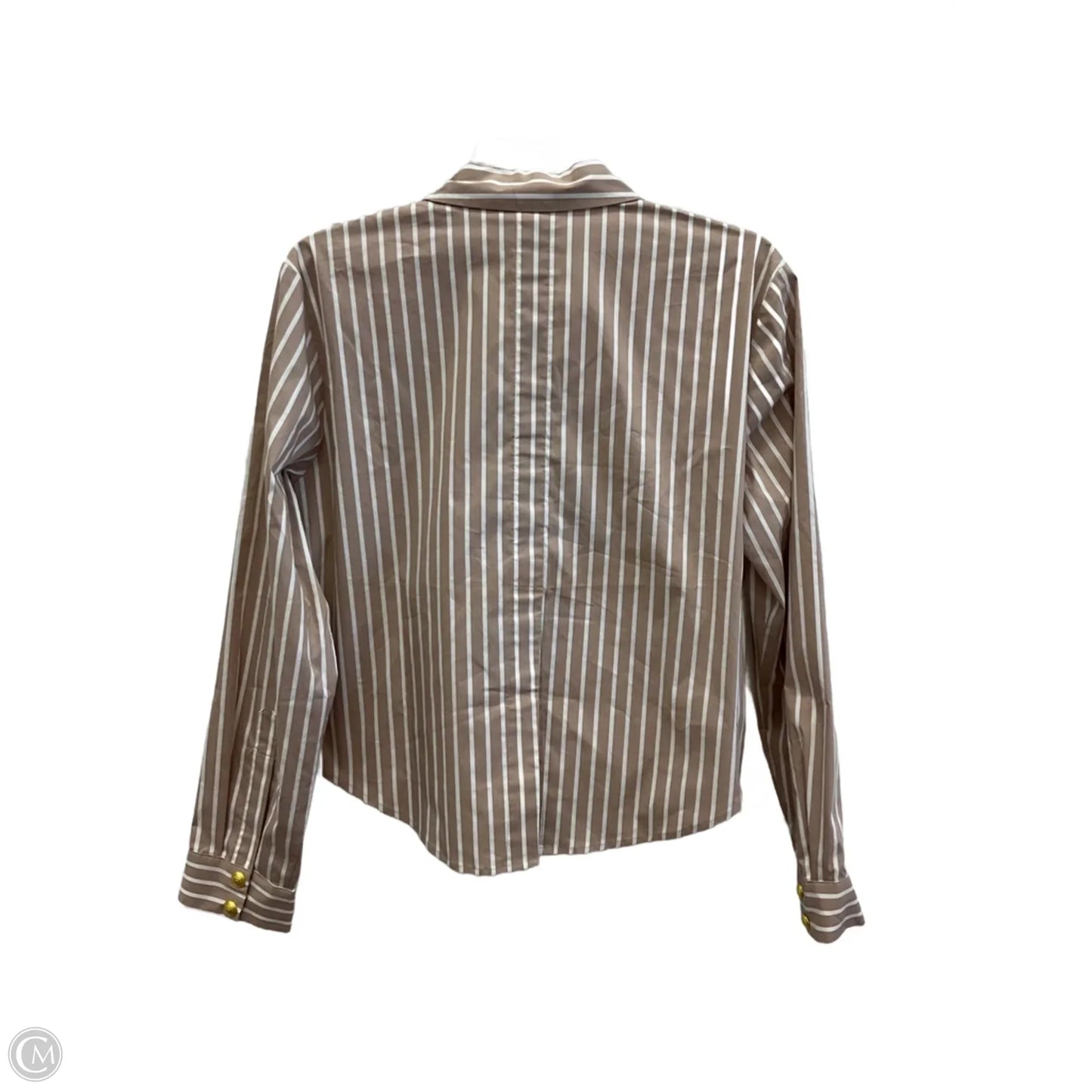 Blouse Long Sleeve By L Agence In Striped Pattern, Size: Sp