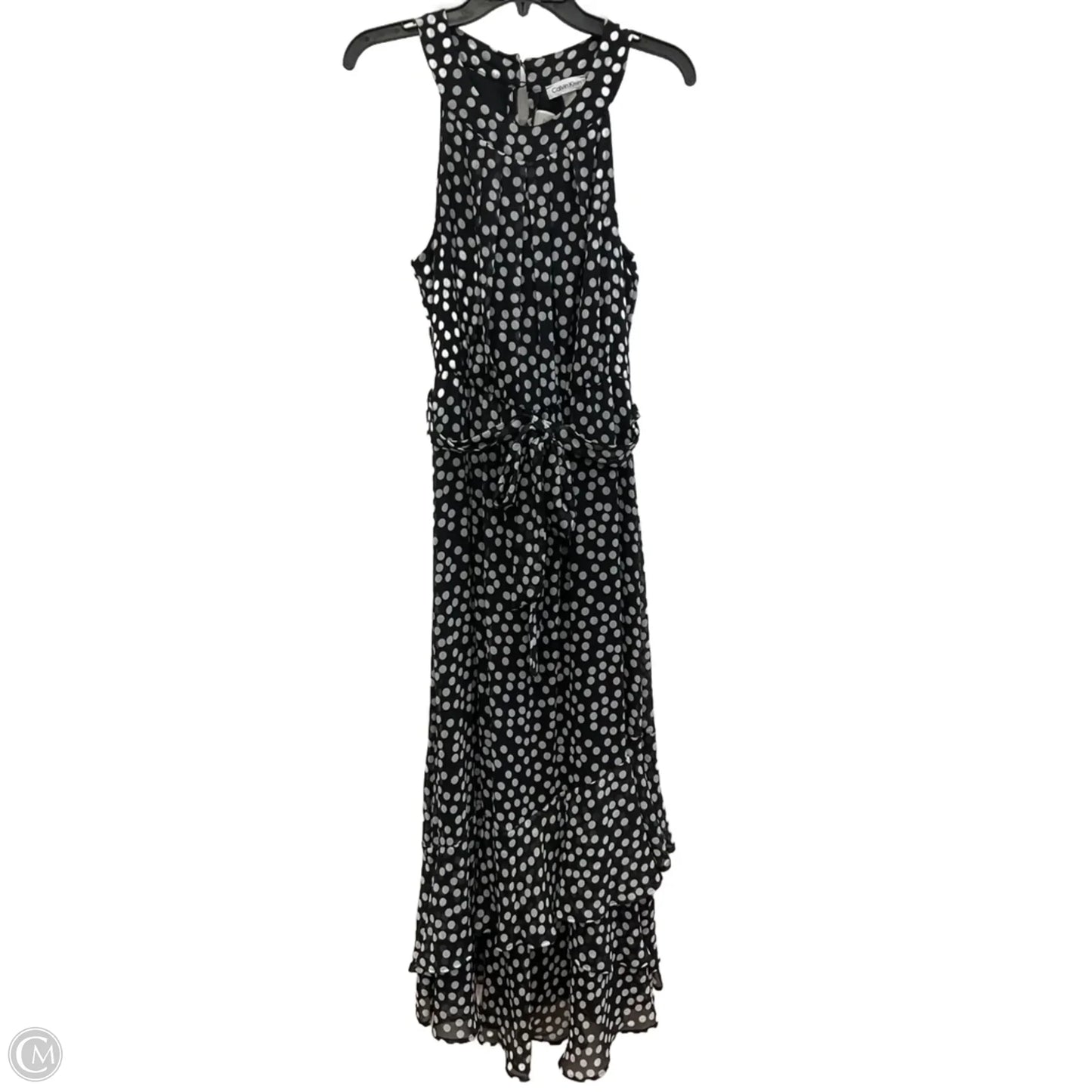 Dress Casual Maxi By Calvin Klein In Polkadot Pattern, Size: 10