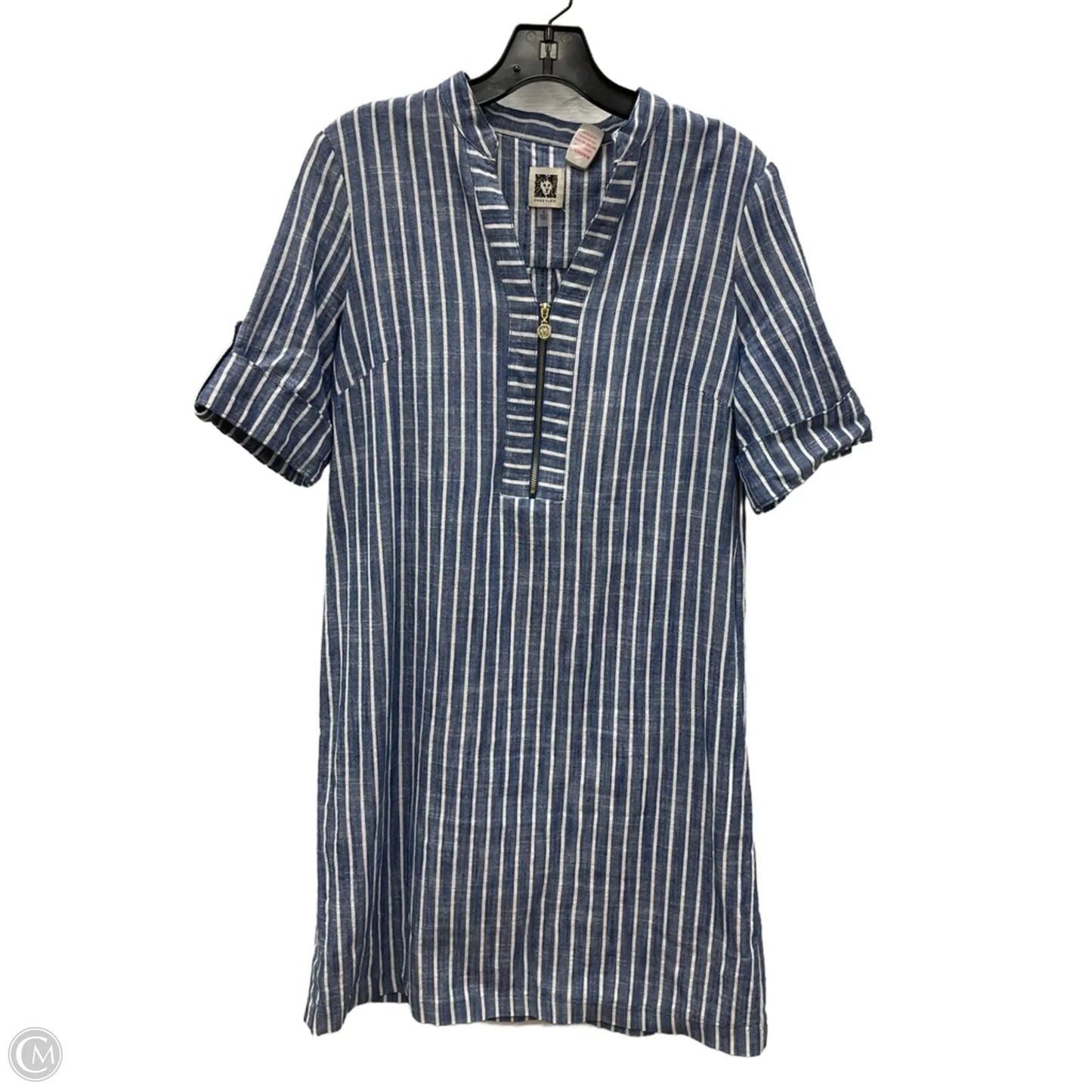 Dress Casual Midi By Anne Klein In Striped Pattern, Size: 6