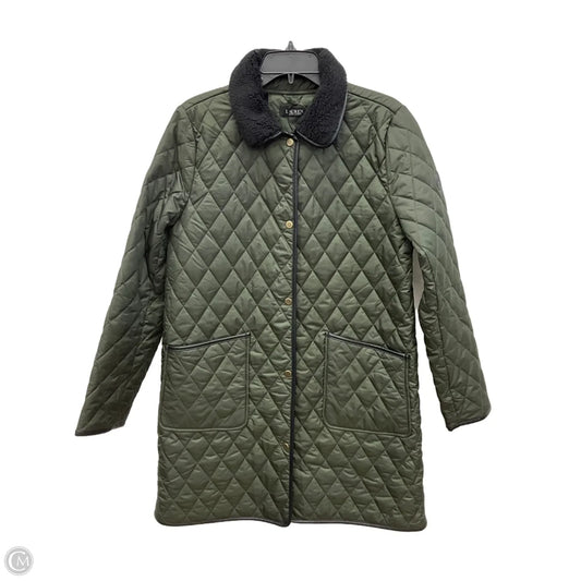Coat Puffer & Quilted By Lauren By Ralph Lauren In Green, Size: M