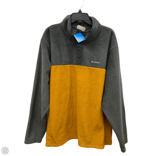 Sweatshirt Collar By Columbia In Grey & Yellow, Size: Xxl