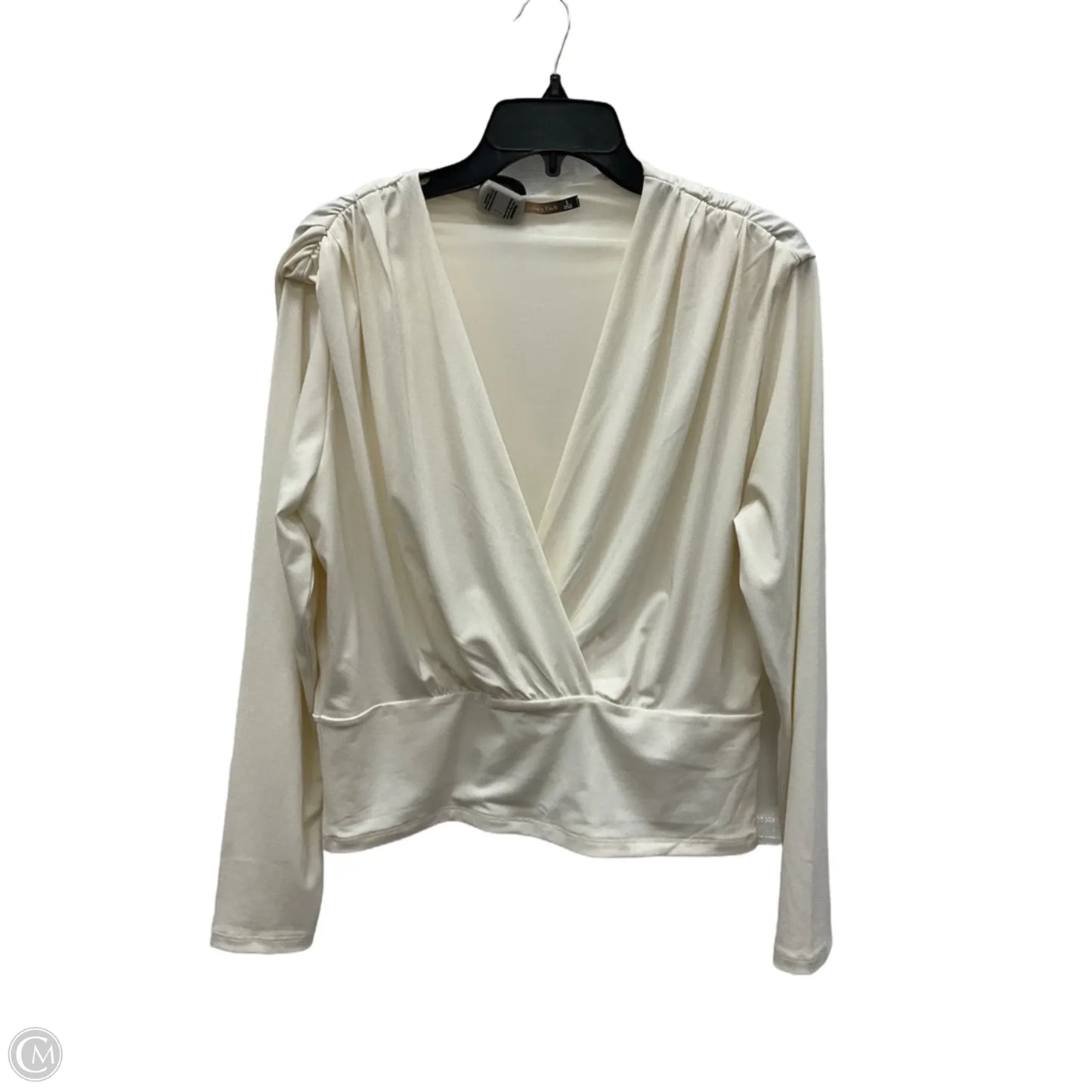 Top Long Sleeve By Abercrombie And Fitch In White, Size: L