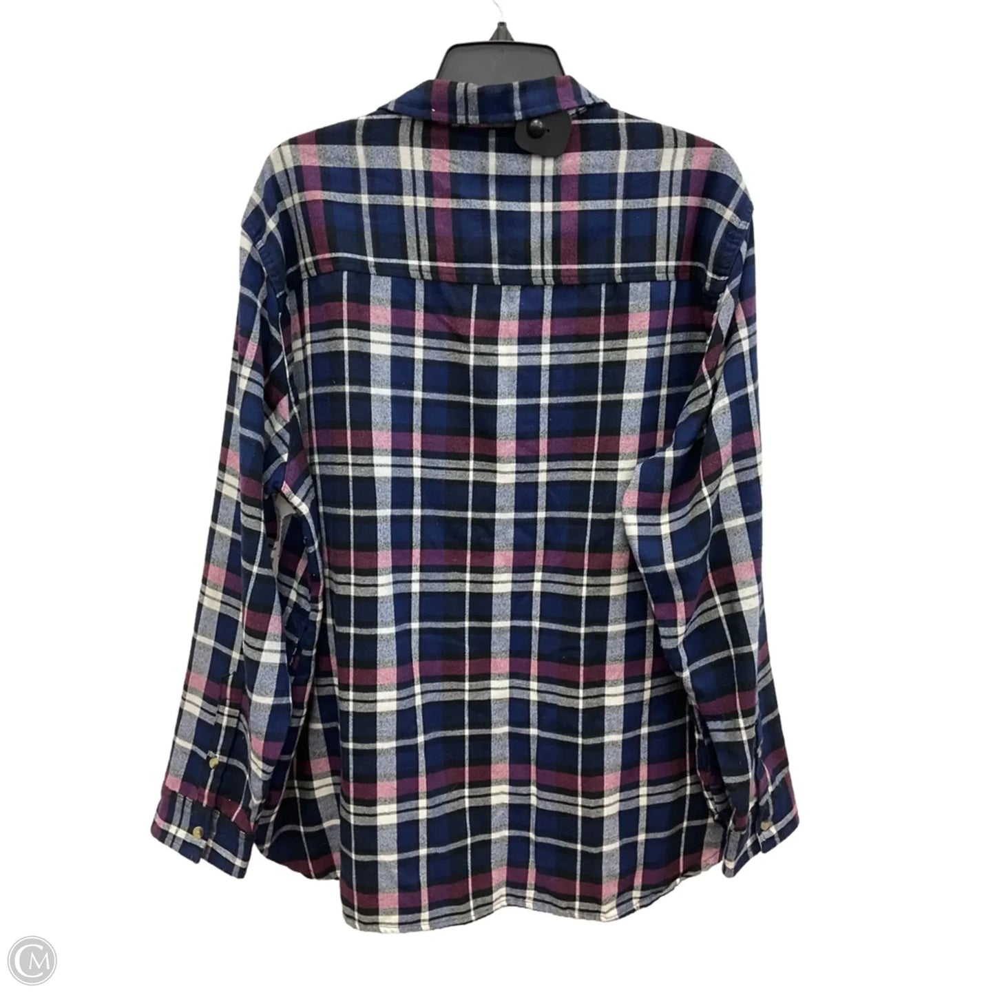Blouse Long Sleeve By Jachs Girlfirend In Plaid Pattern, Size: 2x
