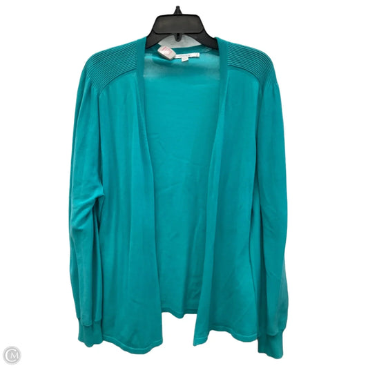 Cardigan By Chicos In Teal, Size: Xl