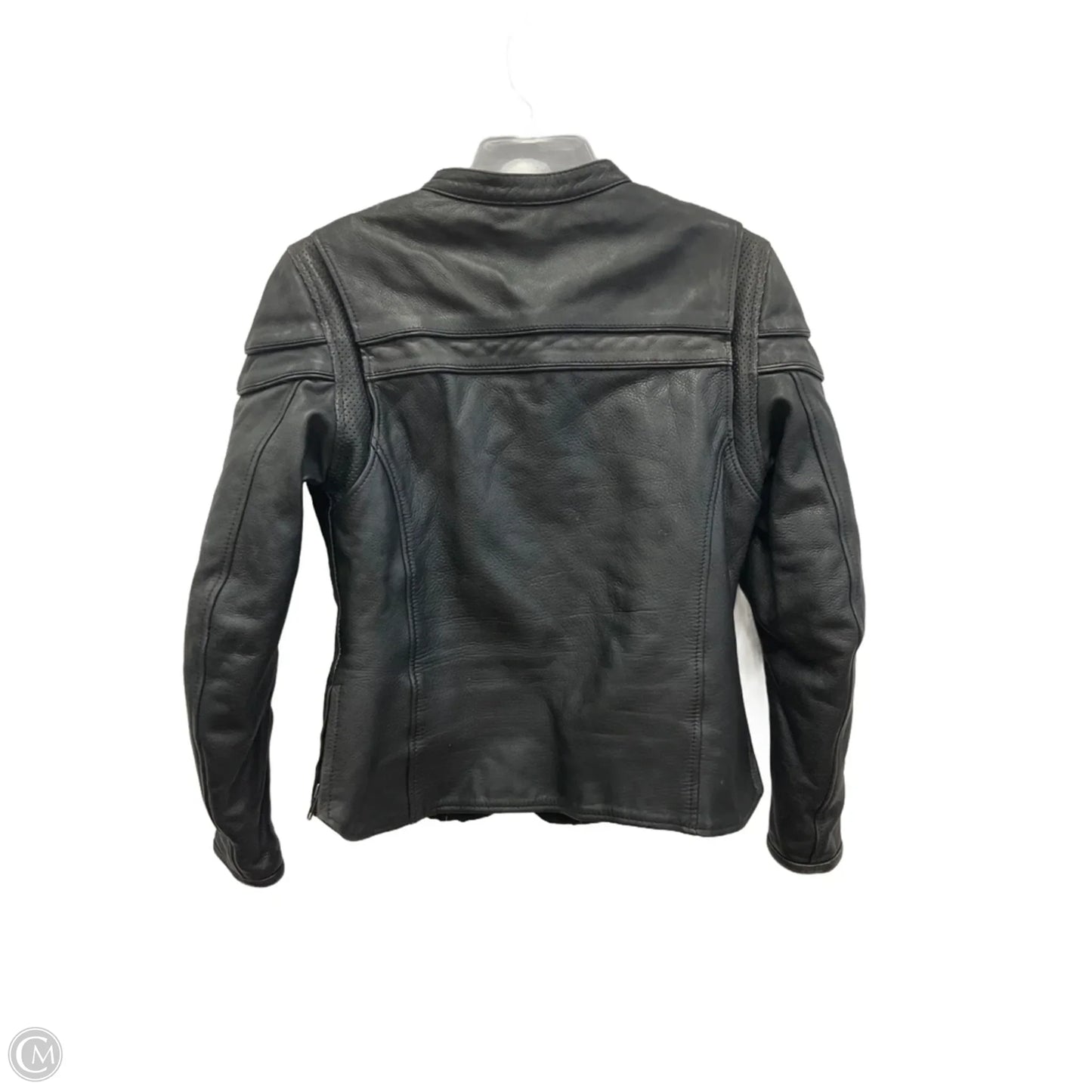 Jacket Moto Leather By Cmb In Black, Size: S