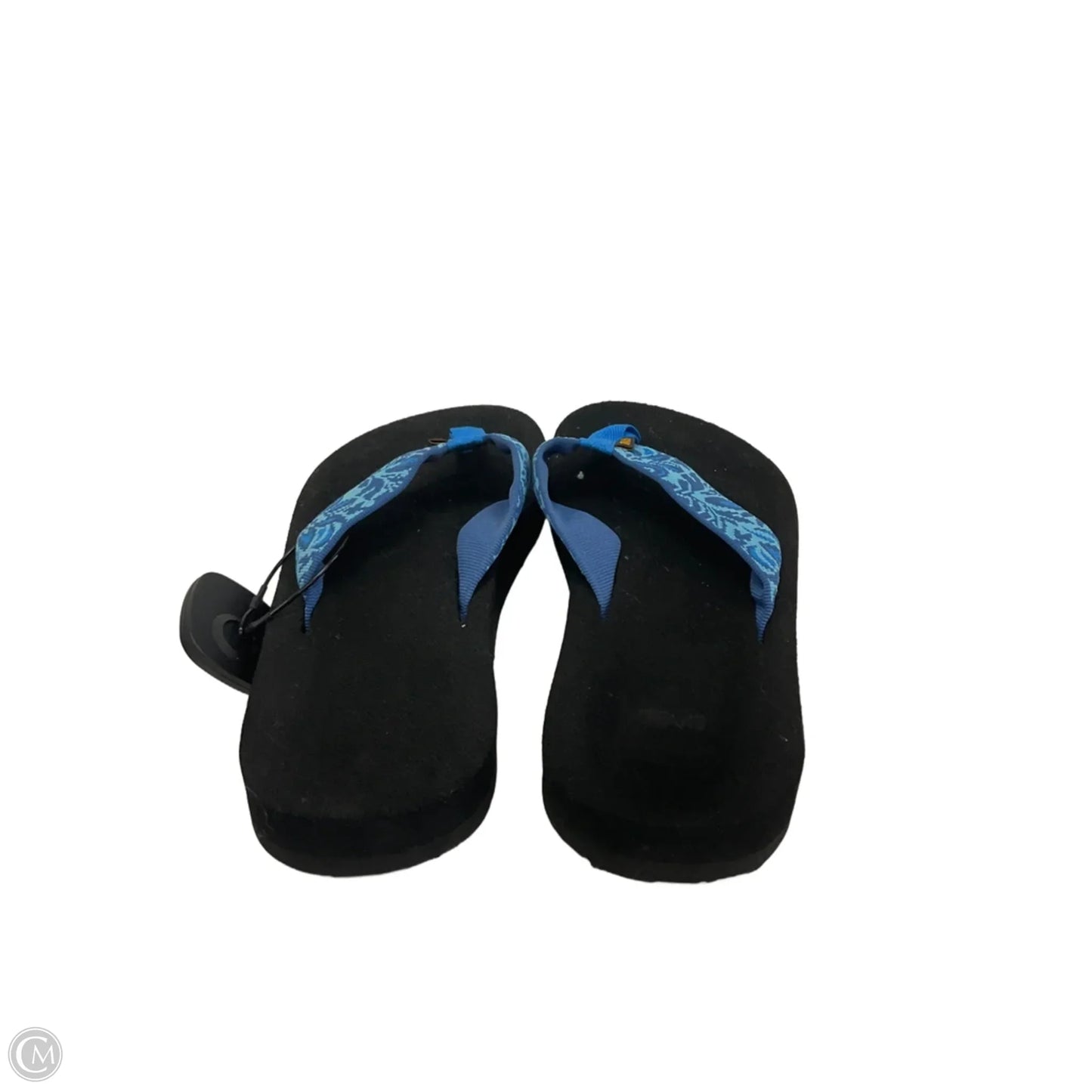 Sandals Flip Flops By Teva In Black & Blue, Size: 10
