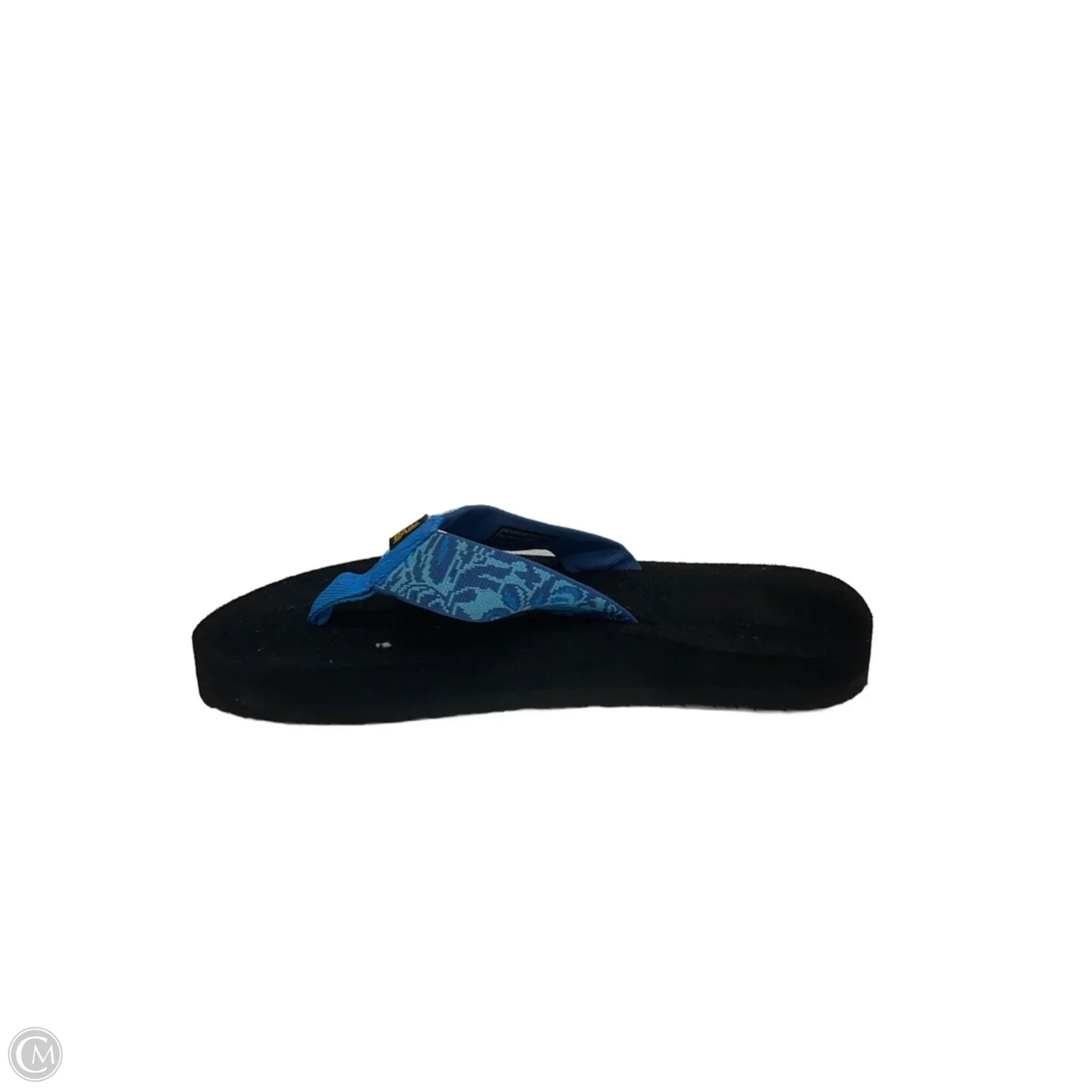 Sandals Flip Flops By Teva In Black & Blue, Size: 10