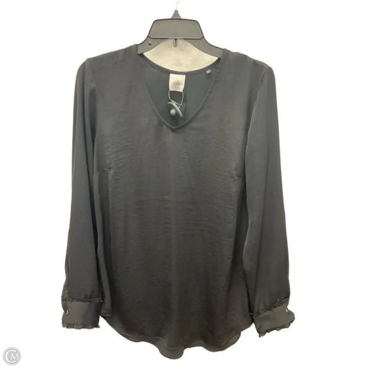 Top Long Sleeve By Cabi In Black, Size: S