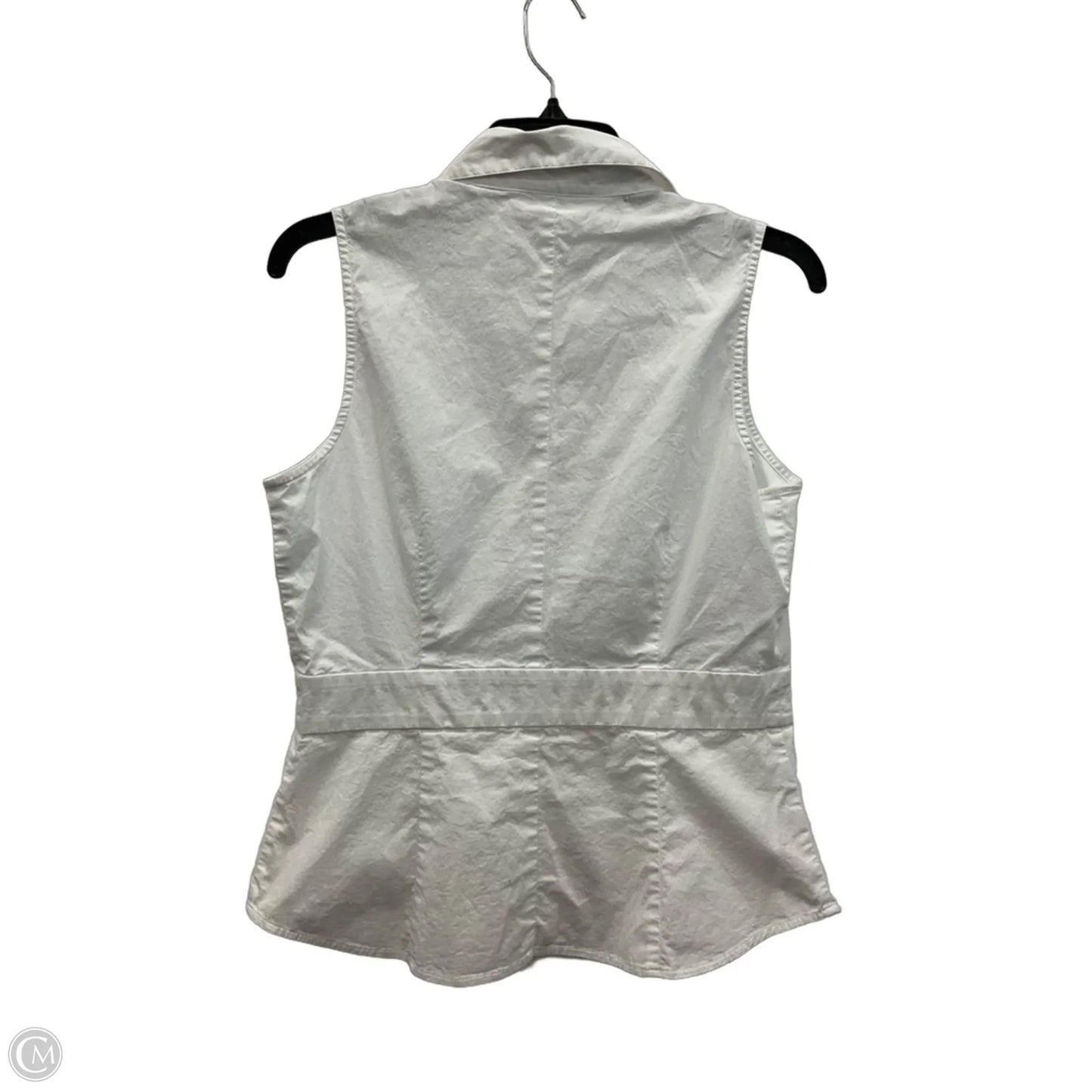 Top Sleeveless By Loft In White, Size: 8