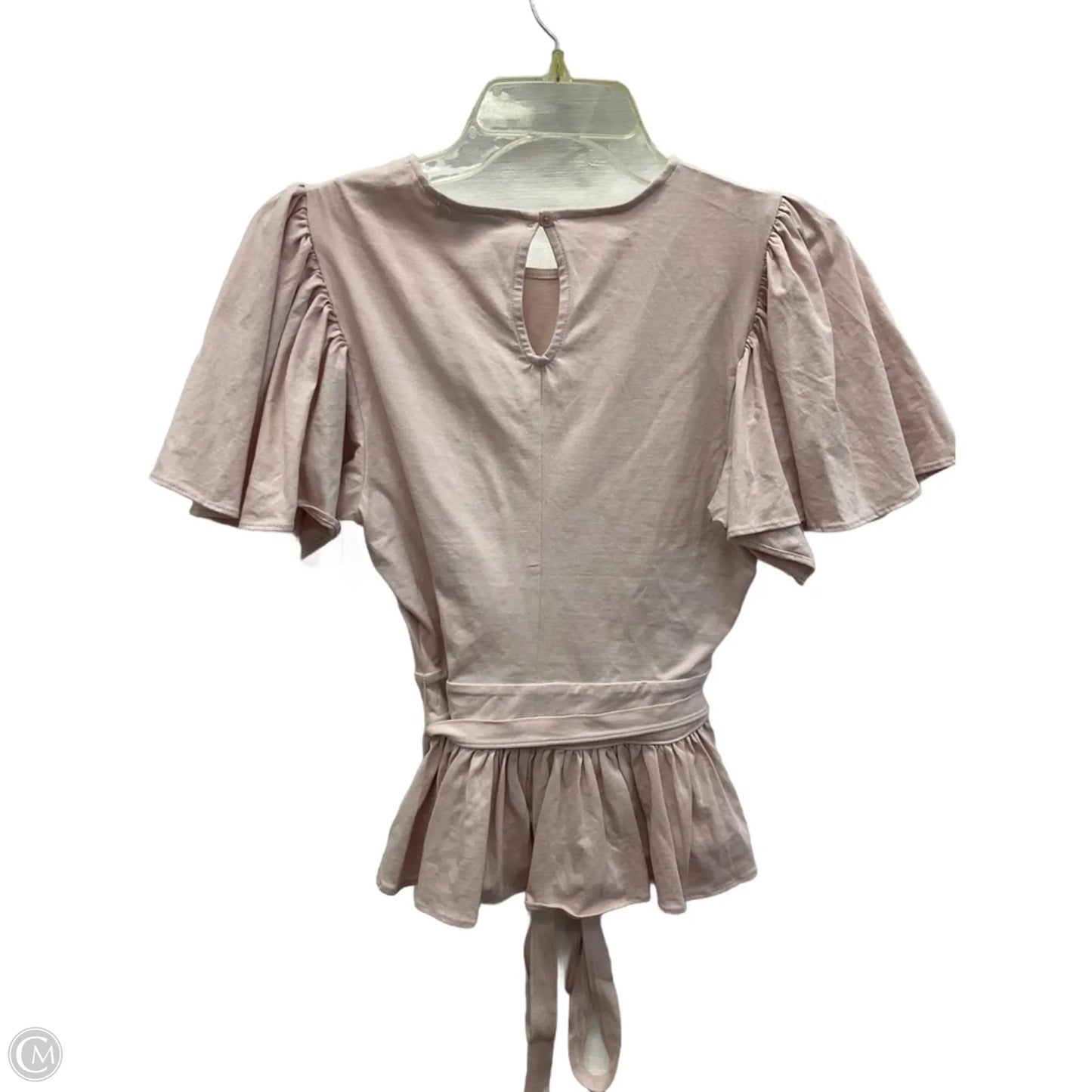 Top Short Sleeve By Express In Pink, Size: M