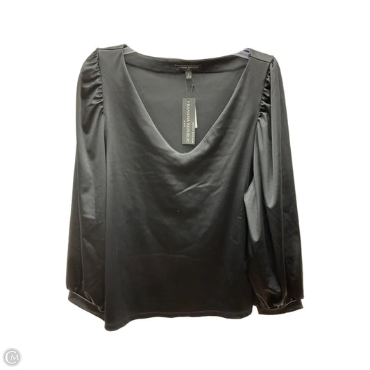 Top Long Sleeve By Banana Republic In Black, Size: L