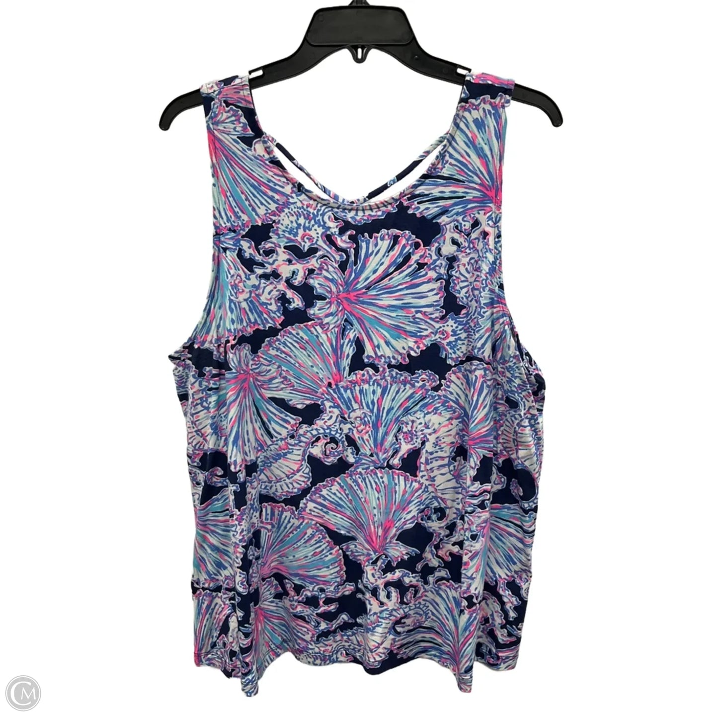 Top Sleeveless Designer By Lilly Pulitzer In Blue, Size: Xl