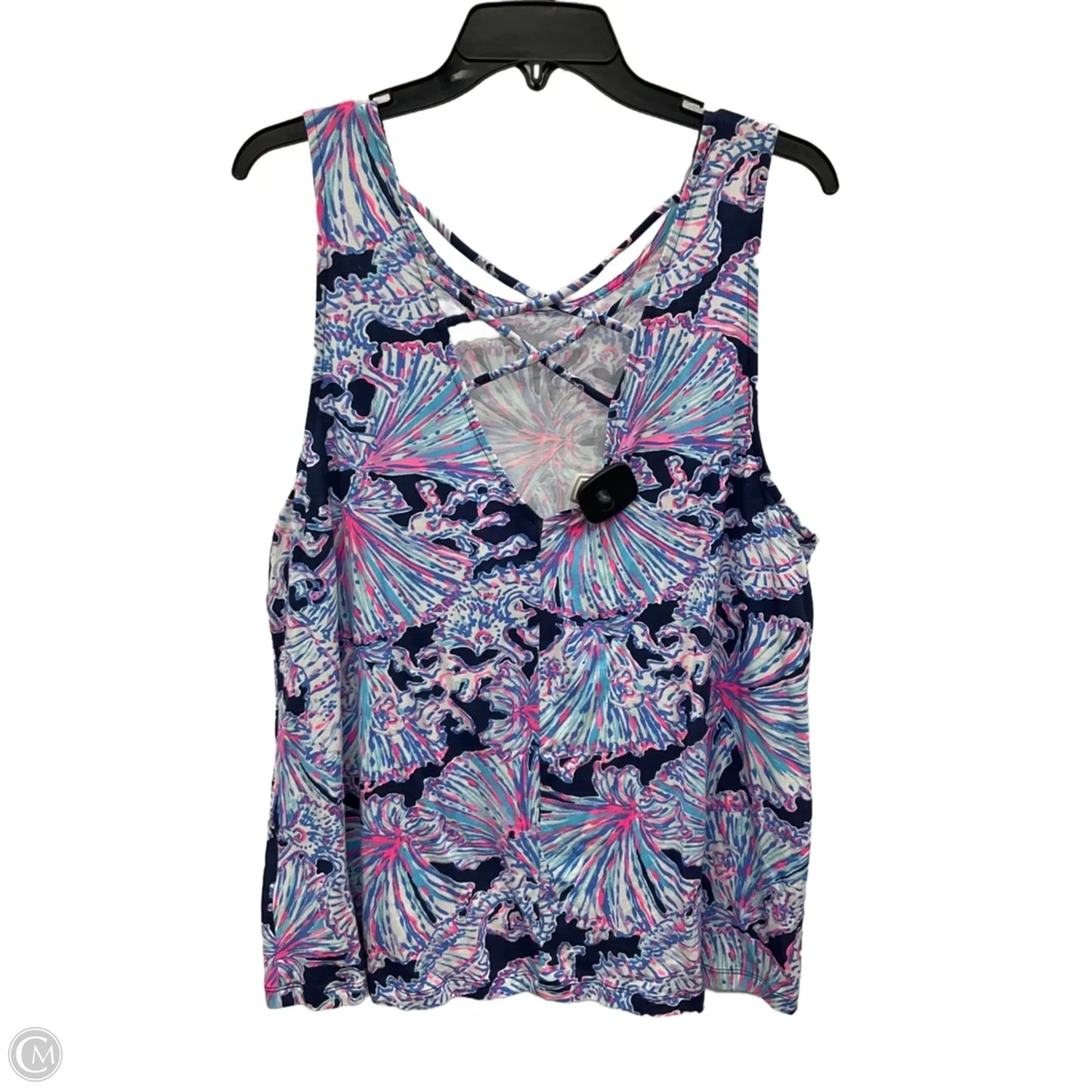 Top Sleeveless Designer By Lilly Pulitzer In Blue, Size: Xl