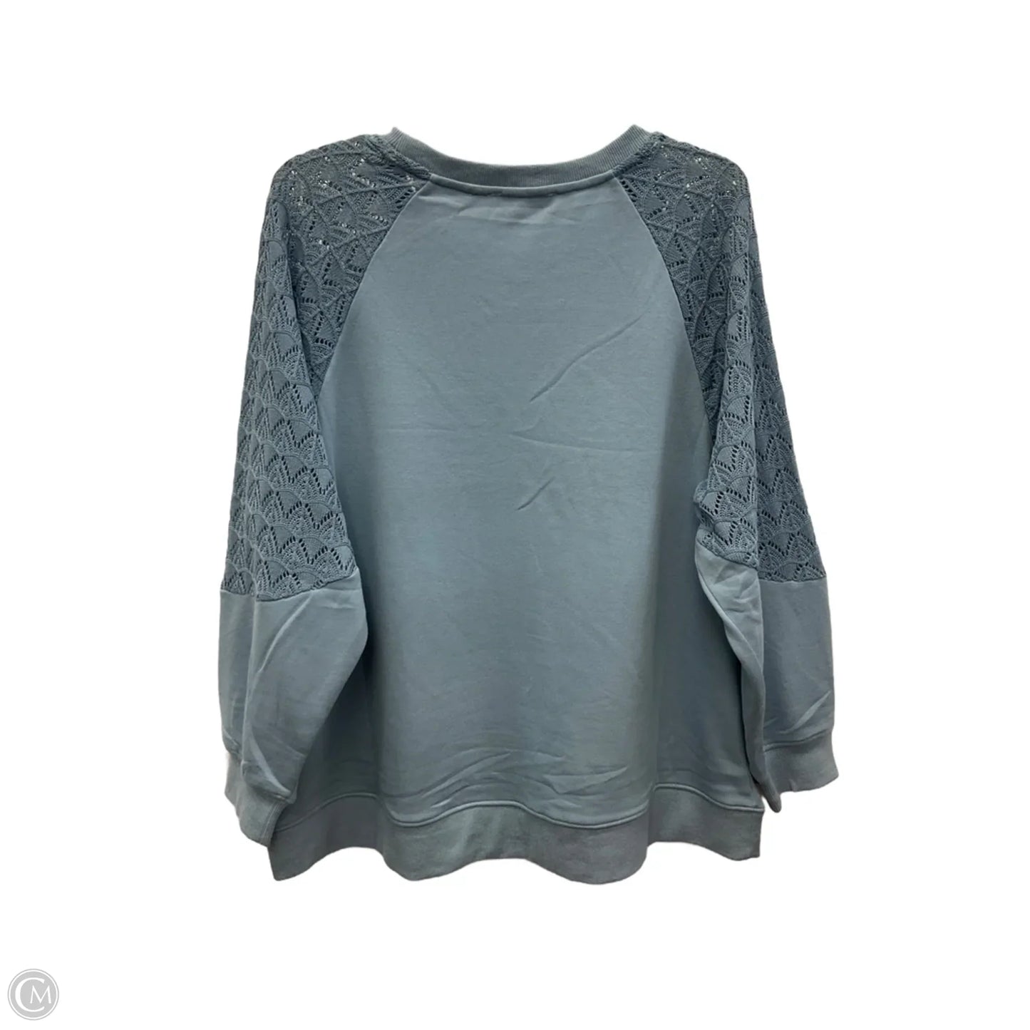 Top Long Sleeve By Cme In Blue, Size: M