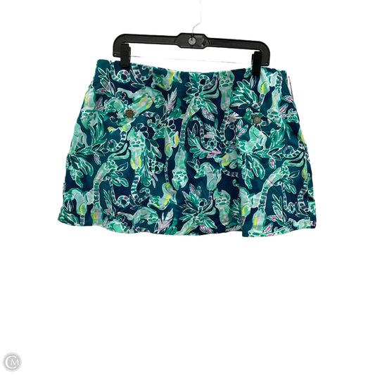 Skort Designer By Lilly Pulitzer In Teal, Size: Xl