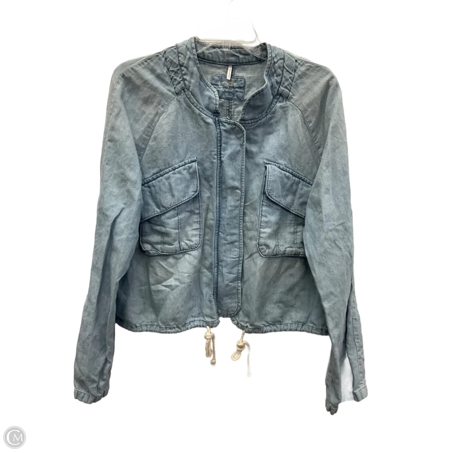 Jacket Denim By Loft In Blue Denim, Size: Xl