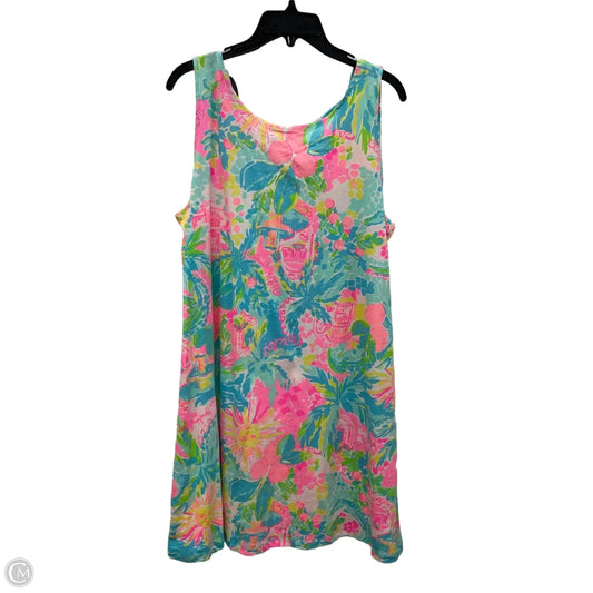 Dress Designer By Lilly Pulitzer In Blue & Pink, Size: Xl