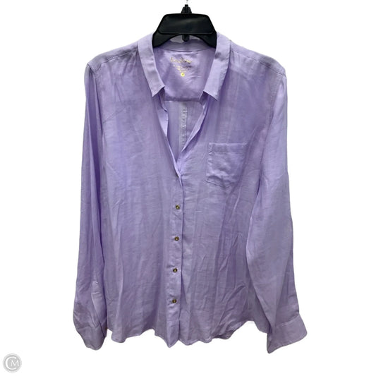 Blouse Designer By Lilly Pulitzer In Purple, Size: Xl